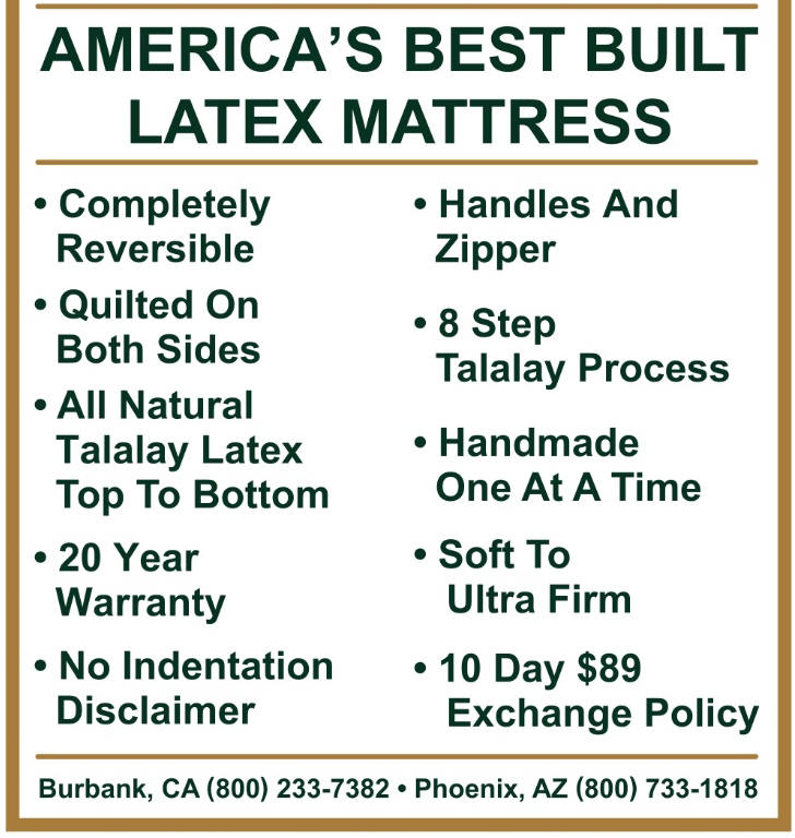 THE ULTIMATE natural latex mattress, OrthopedicFirm back support
